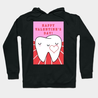 Happy Valentine's day - Molar with heart illustration - for Dentists, Hygienists, Dental Assistants, Dental Students and anyone who loves teeth by Happimola Hoodie